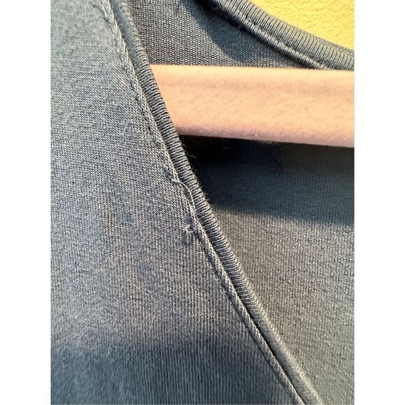 J. Jill Perfect Pima Blue V-Neck Sleeveless Maxi Dress Size Small - Picture 6 of 9